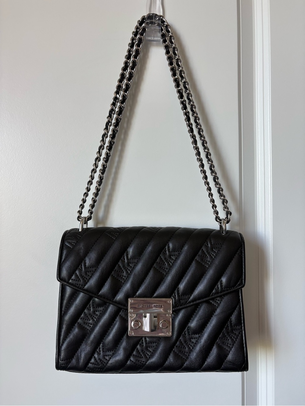 Michael Kors Rose Medium Flap Cruelty-Free Vegan Leather Shoulder Bag